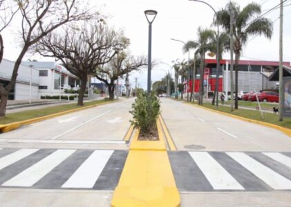 Passerini y Pretto encabezaron la habilitación de la Av. Sagrada Familia, con desagüe operativo y nuevo boulevard