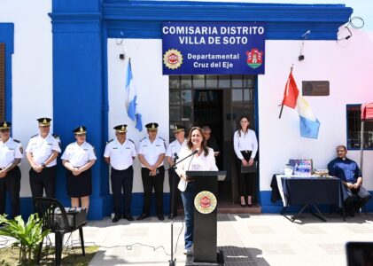 La vicegobernadora Myrian Prunotto destacó en Villa de Soto el compromiso del Gobierno provincial con la seguridad