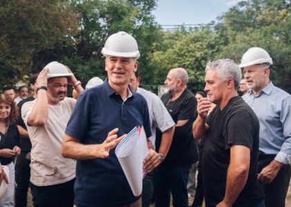 Comenzó la construcción del Hospital Veterinario Municipal: Passerini y Pretto recorrieron la obra