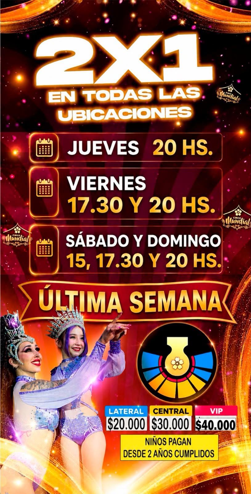El Circo Mundial entra en su última semana en Córdoba con una promoción especial 2×1