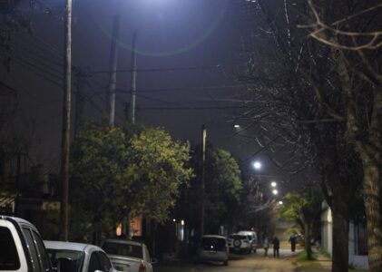 La Hortensia estrenó iluminación LED y avanza la modernización del alumbrado público en Córdoba